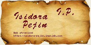 Isidora Pejin vizit kartica